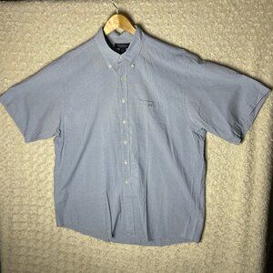 Brooks Brothers Men’s‎ XL Button Down Shirt Light Blue Plaid Short Sleeve Shirt